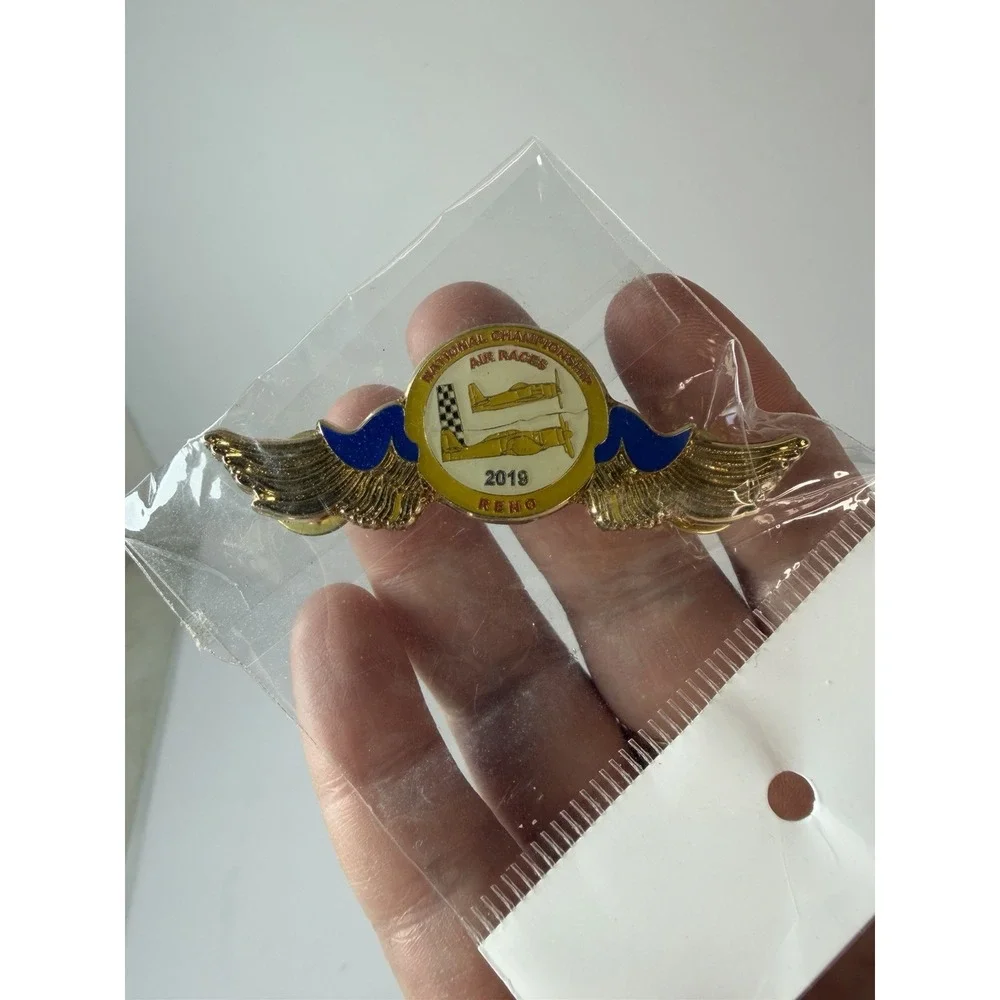 2019 National Championship RENO AIR RACES Wings Enamel Lapel Pin Nevada